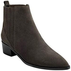 Marc Fisher Dark Gray Suede Yolli Bootie